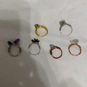 crystal rings sizes 5-7